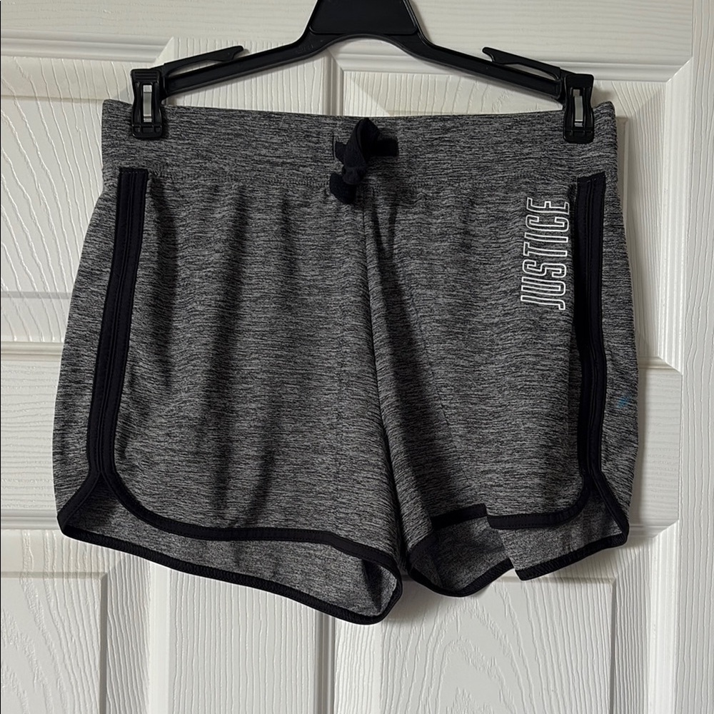 Justice Gray Athletic Shorts with Drawstring Waist